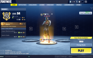 A Fortnite account up for sale.